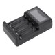 thumbnail image 1 of Cargador de batería SEIVI PC con pantalla LCD USB de protección inteligente negra de cuatro ranuras para pilas AA, AAA y Ni-MH., 1 of 11