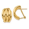 thumbnail image 1 of 14K Yellow Gold Polished Fancy Omega Back Post Earrings, 1 of 2
