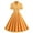 #3 Yellow, variant on OBEEII Womens Retro Dress 50s Style Tie Neck Pinup Dress Short Sleeve Swing Dress Cocktail Dress Evening Party Wedding Guest Ladies Rockabilly Dresses