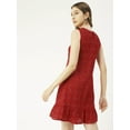 thumbnail image 2 of Moomaya Womens Printed Short Dress, Sleeveless Frilled Hem Round Neck Mini Dress, 2 of 8