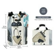 thumbnail image 5 of Heart Lock Pattern Foldable Laundry Hamper 12.6x11x22.7in with Handles for Bathroom Bedroom Storage, 5 of 7