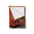 thumbnail image 2 of Driftwood Soft Flannel Fleece Throw Blanket, Raft of Driftwood Lies by Rushing Rocky Streamutumn Season Forest Digital Image, Cozy Plush for Indoor and Outdoor Use, 50" x 60", Red, by Ambesonne, 2 of 5