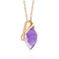 thumbnail image 3 of Galaxy Gold 14K Solid Gold Natural Amethyst Pendant Necklace for Women - Rose Gold Fine Jewelry, 3 of 5