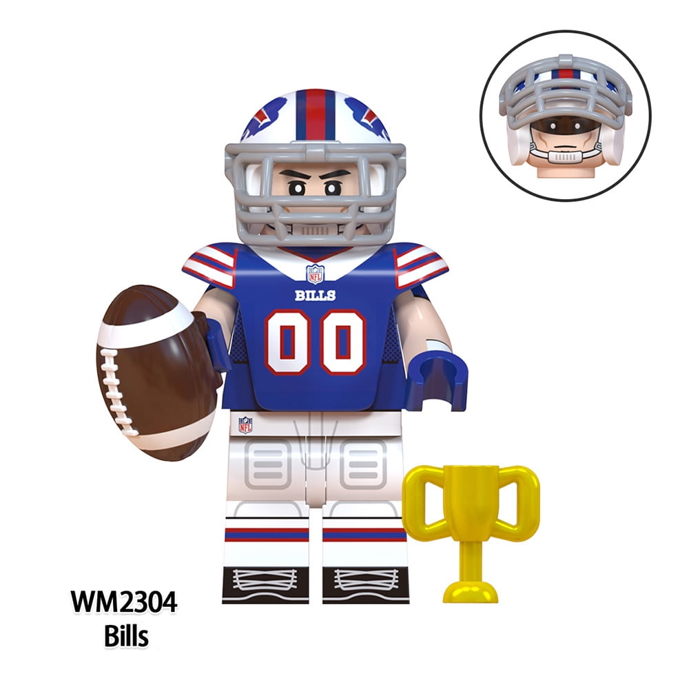 8 Pcs NFL Football Star Minifigures Building Blocks Toys, NFL Football Player Action Figures for Kids Boys Adult Collectible Christmas Birthday Gift