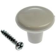Symmetry White Plastic Round Knob