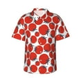 thumbnail image 2 of Picia Hand Drawn Tomatoes Gentle Cotton Regular Fit Short Sleeve Casual Hawaiian Shirt for Men-, 2 of 9