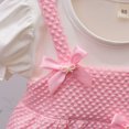 thumbnail image 4 of Bébé bébé Filles Robe d'Été Manches Courtes Noeud Rond Princesse Robes pour 1-3 Ans Enfants, 4 of 9