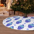 thumbnail image 6 of Lsque Winter Snowflake Skiing Skull Print Christmas Tree Skirt, Tree Skirt with Ties or Velcro, Perfect for Holiday Decorations, Halloween, and New Year-30", 6 of 7