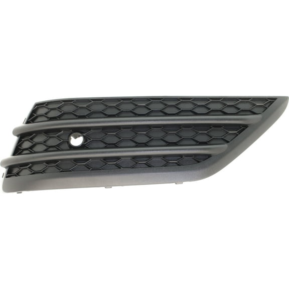 Bumper Grille Compatible With 2016-2018 Honda Pilot Front, Right Passenger Side, Outer Textured Black