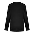 thumbnail image 5 of ClodeEU Long Sleeve Shirts for Women,Ribbed Knit Curved Hem Tunic Tops,Loose Fit Dressy Crewneck Pullover Sweaters Black,Womens Plus S, 5 of 8