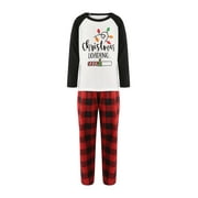 Nokiwiqis Christmas Family Matching Pajamas Set, Colorful Light Tops with Pants