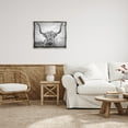 thumbnail image 2 of Stupell Industries Black and White Highland Cow Photograph Luster Gray Framed Floating Canvas Wall Art, 24x30, by Joe Reynolds, 2 of 9