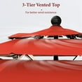 thumbnail image 4 of MF Studio 10ft Patio Umbrella 3 Tier Vented Outdoor Market Table Umbrella with Crank and Tilt All Aluminum Frame Orange Red, 4 of 9