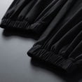 thumbnail image 5 of PNTUTB Men's Cuffed Pants Elastic Waist Drawstring Athletic Pant Soild Color Loose Casual Comfort Daily Workout Trendy Fashion Pants with Pockets, 5 of 6