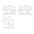 thumbnail image 2 of Brembo Brake Pad P10022N NAO; FMSI Number D370-7260; Ceramic; Set Of 4, 2 of 2