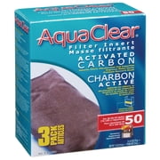 Aquaclear Activated Carbon Insert for Aquariums, 50-Gallon, 3 Pack
