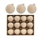 thumbnail image 2 of Bolas de adornos navideños de terciopelo flokado de 12 piezas - Decoraciones colgantes de árbol de plástico marrón de 2,4 pulgadas, 2 of 6