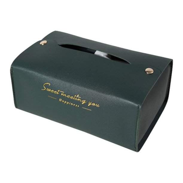 Tissue Box Cover,Modern PU Leather Rectangular Tissue Box Holder for