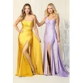 thumbnail image 5 of Vestido de dama de honor personalizado de un hombro para mujer, vestido de fiesta de sirena de satén plisado, vestidos de noche de fiesta de boda con abertura lateral larga, 5 of 5
