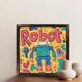 thumbnail image 6 of Artwork Robot Toy Wooden Sign Wall Plaque - Vintage Art Decoration, Wall Decoration - Ideal Gift For Home Decoration, Living Room, Bathroom, Bedroom, Garden, Dining, Bar, Cafe, Festival Party Decor, 6 of 7