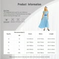 thumbnail image 7 of Miaeowve 3Pcs Women Adult Halloween Cosplay Costume Short Sleeves Princess Party Fancy Maxi Dress Light Blue M, 7 of 7