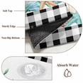 thumbnail image 6 of Coastal Corals Shells Area Rugs 5'x7', Small Throw Rugs for Laundry Room Playroom, Ocean Marine Life Sstarfish Black Plaid Indoor Outdoor Rug Non-Slip Low Pile Carpet Runner Reversible Floor Mats, 6 of 8