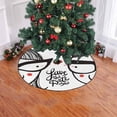 thumbnail image 2 of FMSHPON Cute Love Glasses Xmas Christmas Tree Skirt Stand Mat for Holiday Party Decoration Indoor Outdoor 36 inches, 2 of 3