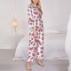 thumbnail image 3 of Balery Watermelon Conjunto de Pijama con Estampado para Mujer, Conjunto de Dos Piezas con Manga Larga, Ropa de Dormir Suave con Bolsillos, Pijamas Cómodos-Medium, 3 of 7