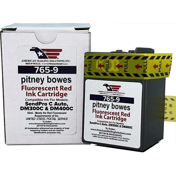 Pitney Bowes Replacement Red Ink Cartridge 765-9