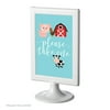 Red Farmhouse Barnyard Birthday, Framed Party Sign, Double-Sided 4x6-inch, Please Take One, Includes Reusable Frame