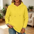 thumbnail image 2 of UDAUDU Women Y2K Hoodie Casual Fleece Oversized Sweatshirts with Pockets Trendy Pullover Sweaters Fall Cute Hoodies Yellow XL, 2 of 5