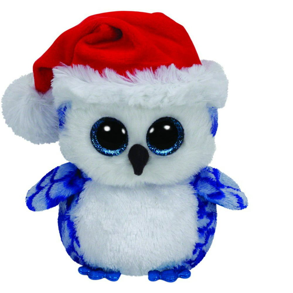 TY Beanie Boos Icicles The Blue Owl (Glitter Eyes) Holiday (Christmas