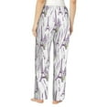 thumbnail image 3 of Uemuo Lavender Flowers Pattern Women's Wide Leg Palazzo Lounge Pants with Pockets Light Weight Loose Comfy Casual Pajama Pants-XX-Large, 3 of 9