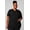 Black, variant on Women's Mode Scrub Top - MotionTech Fabric, 4-Way Stretch, Wrinkle-Resist, Anti-Shrink, Breathable, Short Sleeve (Sizes Vary)