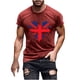 thumbnail image 1 of Mens Casual Manga Corta Botón Abajo Camisetas Estados Unidos Bandera Impresión Cuello Redondo Suéter Camiseta, Poliéster Casual Uso Diario para Hombres, 1 of 5