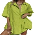 thumbnail image 1 of Chemise à Manches Courtes + Ensemble Short de Vacances pour Femme, 1 of 8