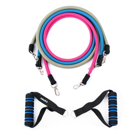 - INNOKA Multi-Functional Adjustable Resistance Tube Band Set Anti-Snap for Exercise Fitness Yoga Workout
