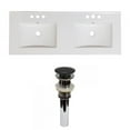 thumbnail image 1 of American Imaginations 59-in. W 3H4-in. Ceramic Top Set In White Color - Overflow Drain Incl. AI-31652, 1 of 8