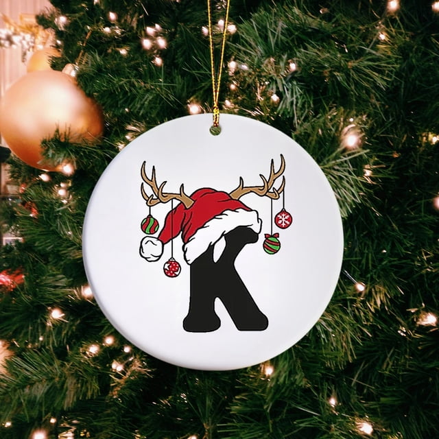 Xihbxyly Ofertas de Liquidación de Hoy Ofertas Prime Adorno con Nombre y Letra Adorno con Inicial Familiar Adorno Personalizado Adorno Navideño con Nombre y Familia Regalo de Navidad