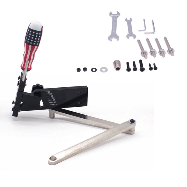 Afilador de hoja de metal ajustable de 15-45 grados para cortadoras de césped estándar rectas Likrtyny Para estrenar
