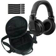 Pioneer DJ HDJ-X5 Over-ear Black DJ Headphones with Headphone Gear Bag Package
