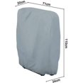 thumbnail image 5 of Funda para silla plegable de exterior, impermeable, resistente al polvo, para muebles de jardín, color gris, L 71 x H 110 cm, 5 of 5