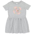 thumbnail image 3 of Inktastic Llama Rose Flower Wreath Girls Toddler Dress, 3 of 5