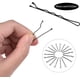 thumbnail image 4 of 150 horquillas para el pelo, horquillas esenciales para el peinado del cabello, horquillas de metal onduladas con punta redonda, horquillas para el pelo para niñas y mujeres con caja portátil (negro), 4 of 5