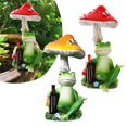 thumbnail image 1 of Resin Frog Statue Miniature Garden Decor For Fairy Gardens & Aquarium Landscaping, 1 of 9