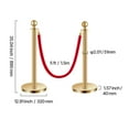 thumbnail image 4 of VEVOR Stanchions and Velvet Ropes 4Pcs, Hollow Base with Stainless Steel Post, 2 Red Velvet Ropes and Posts, Crowd Control Barriers Gold Stanchions, Red Carpet Runner Poles for Party Supplies, 4 of 10
