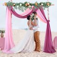 thumbnail image 2 of LCXmlly Roasting Pan Wedding Arch Drape Fabric Long 3 Panels Wide Sheer Wrinkle Free Soft Party Backdrop Drapery, 2 of 6