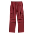 thumbnail image 3 of LIaqionyy Men's Baggy Cargo Pants Elastic Waist Drawstring Casual Loose Joggers Hiking Outdoor Trousers with Pockets, 3 of 5
