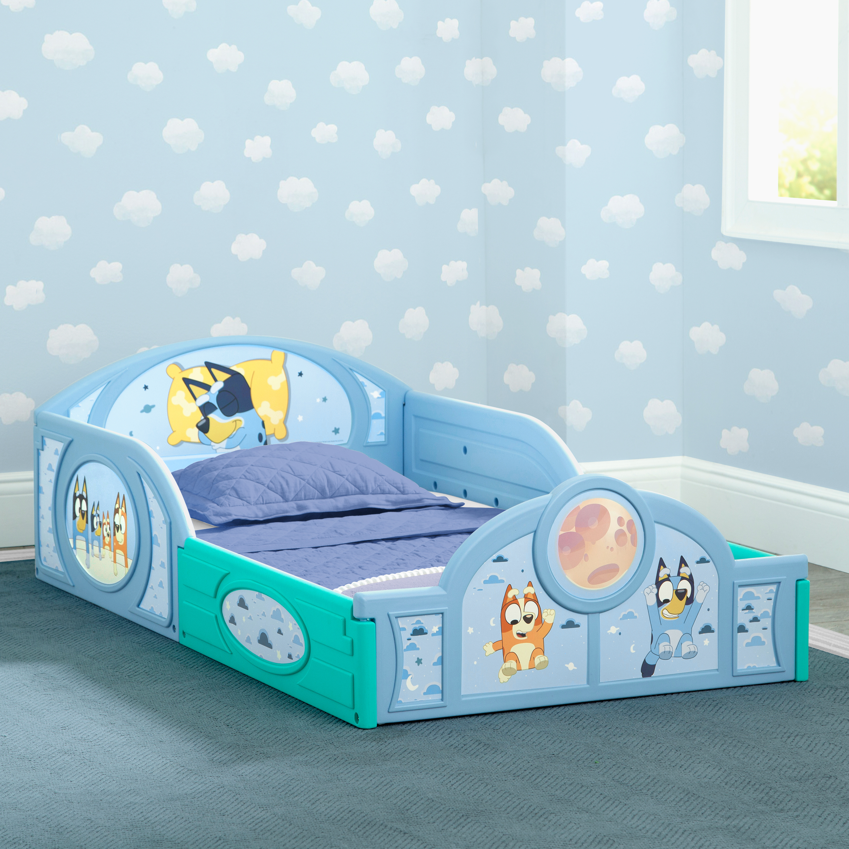 Delta Children Bluey Sleep and Play Toddler Bed