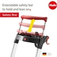 thumbnail image 3 of Hailo Folding 4 Step Non-Slip Ladder for Home & Kitchen, L100, Silver/Black, 3 of 12